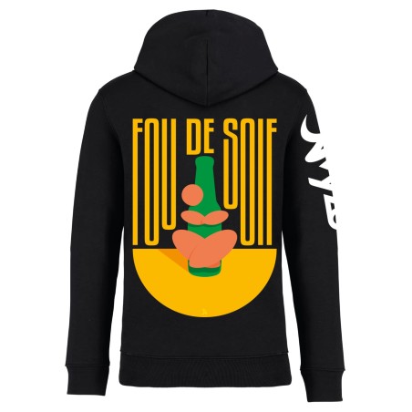 FOU DE SOIF VERT - Sweat à capuche