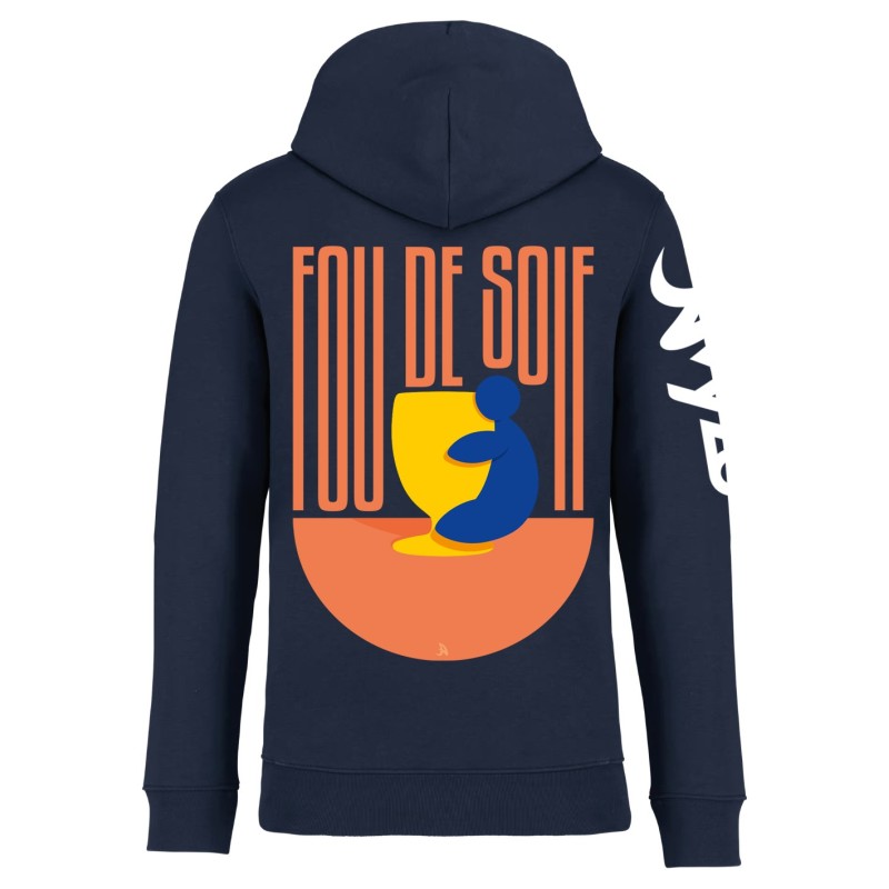 FOU DE SOIF BLEU - Veste zippée