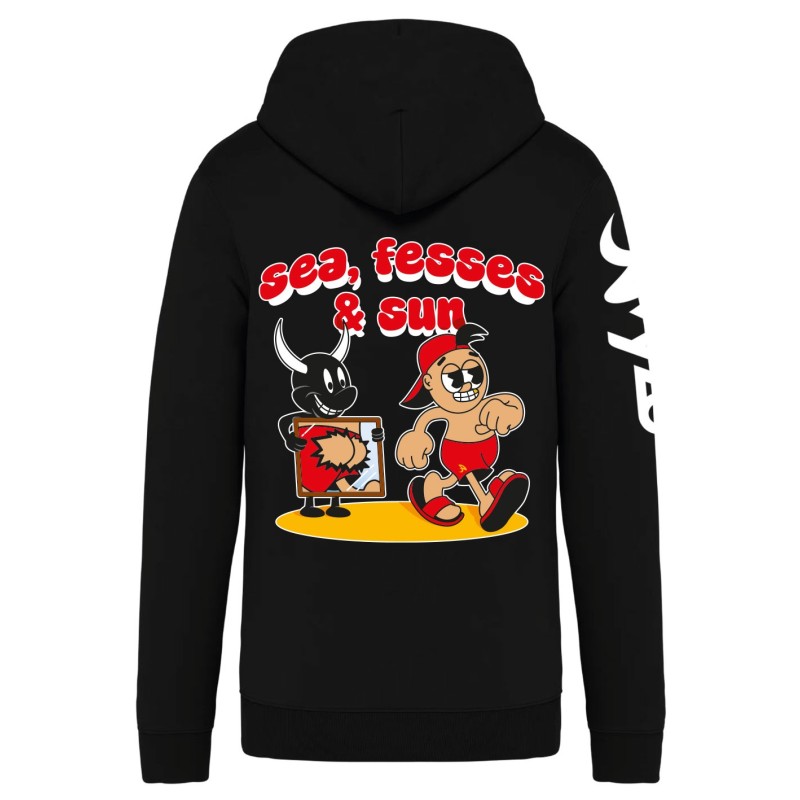 SEA FESSES & SUN - Sweat à capuche